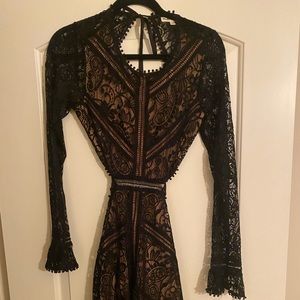 For Love and Lemons Emerie Lace cut-out dress